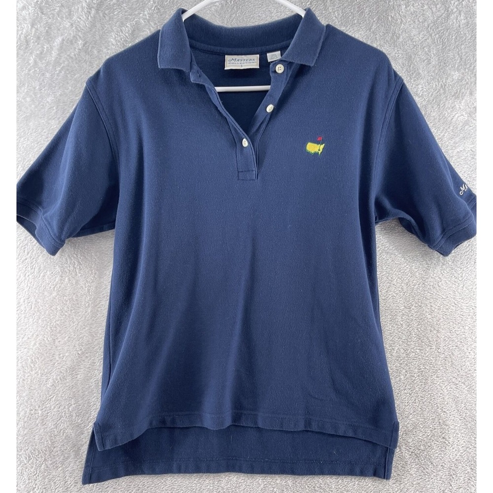 Masters Collection Shirt Womens Sz S Golf Tournament Short Sleeve Polo Blue